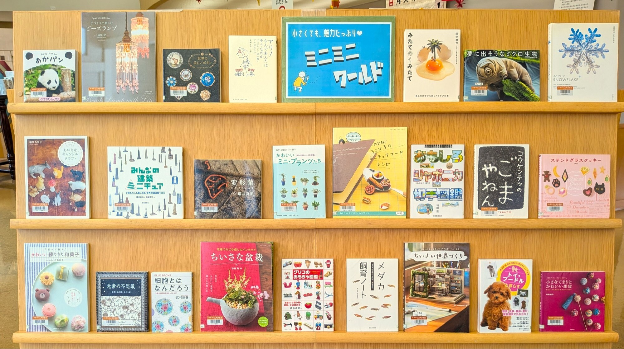 山東図書館9月の特集展示「小さくても、魅力たっぷり　ミニミニワールド」